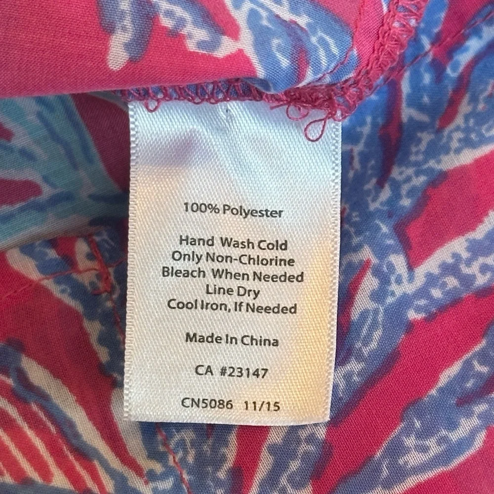 Talbots pink & blue seashell sheer swim beach coverup 3X - Picture 8 of 13